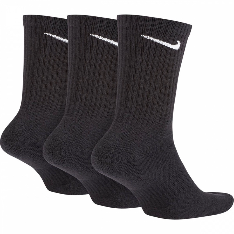 Meia Nike Cano Alto Everyday Cushion Pacote C/ 3 Pares - Preto